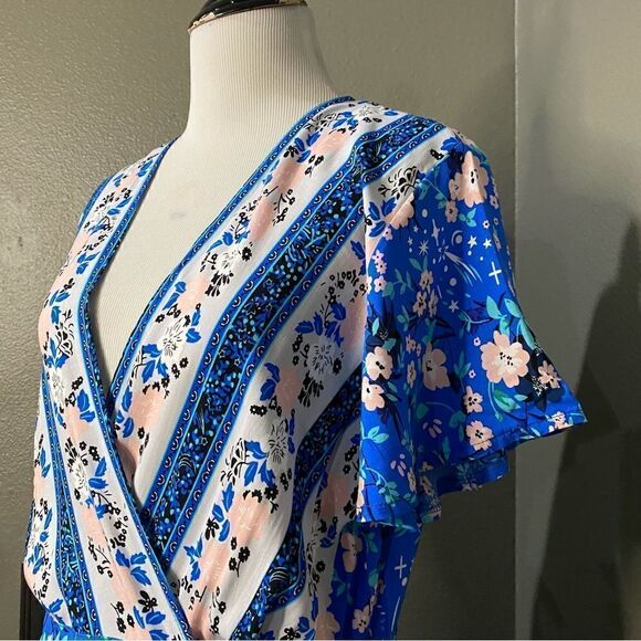 Women Floral Sexy Backless Evening Party Beach Long Mini Dresses Boho Sundress - Picture 4 of 9